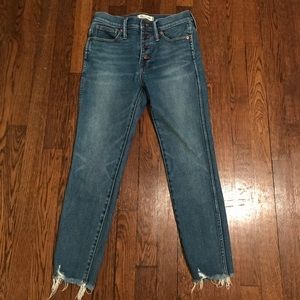 Madewell 10” high rise skinny jeans 26p